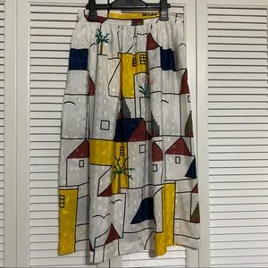 Vintage midi skirt with pockets